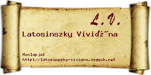Latosinszky Viviána névjegykártya